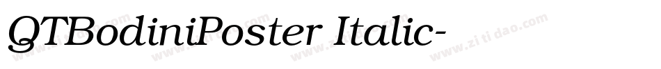 QTBodiniPoster Italic字体转换